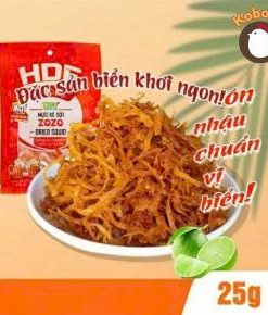 Mực Xé Sợi Zozo 25g, cay cay ngọt ngọt, giòn thơm đậm vị