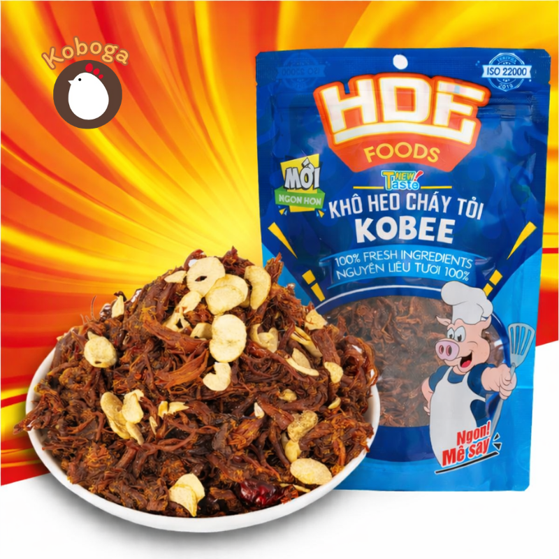 KoBoGa Foods Khô heo cháy tỏi Kobe 120g