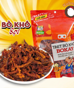 Thịt Bò Khô Sợi Bokay 500g, thơm sợi giòn dai, cay cay đậm vị