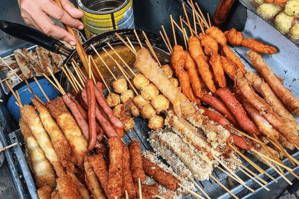 viên chiên ăn vặt